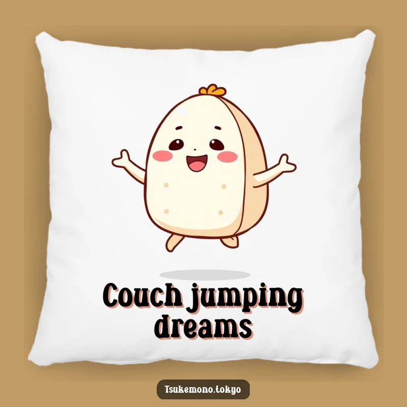 Funny Onigiri Jump Pillow - Cozy Comfort with a Happy Vibe