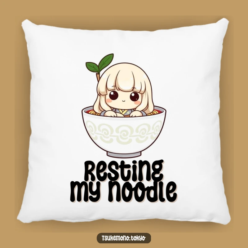 Funny Udon Noodle Peek Pillow: Soft Kimono Character for Hilarious Comfort