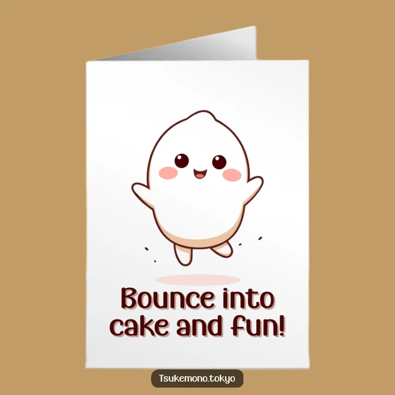 Free Printable Mochi Birthday Card: Bounce into Fun Downloadable Greeting