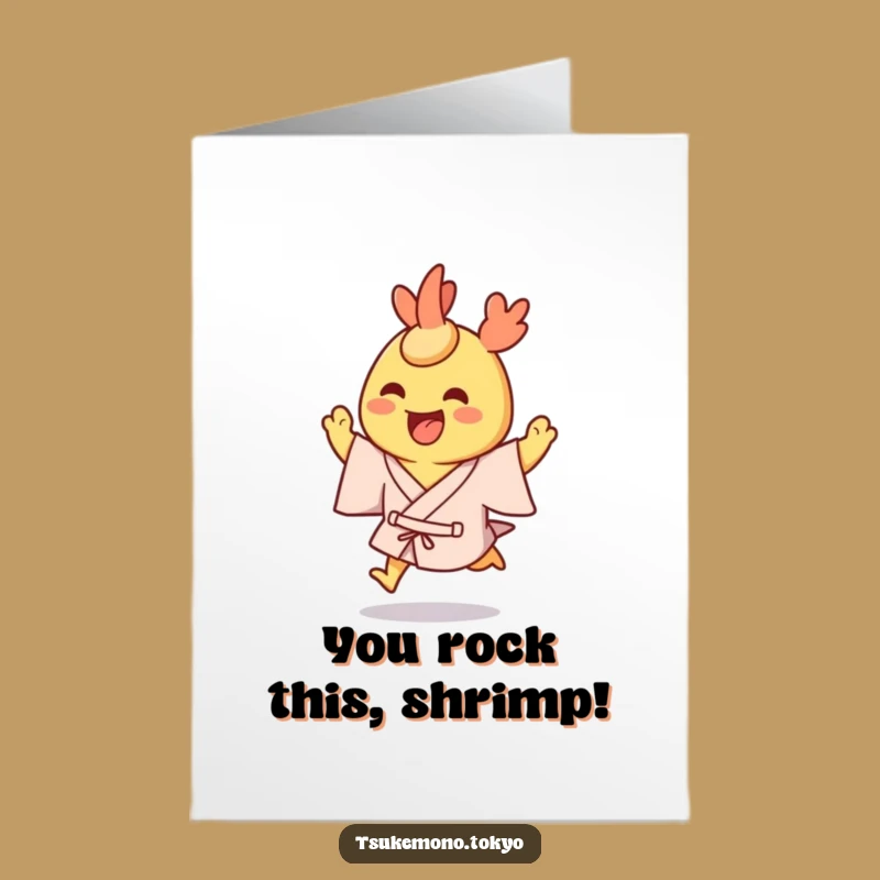 Free Printable Congrats Card: Tempura Shrimp Yukata Hops Funny Downloadable Gift