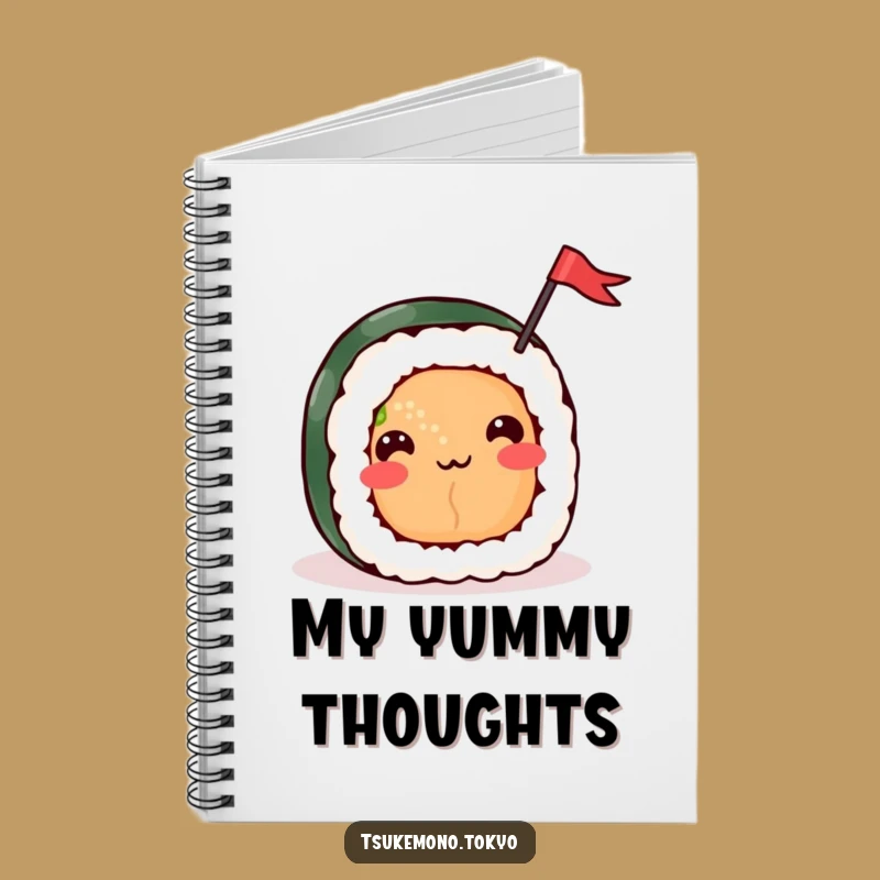 Funny Sushi Roll Flag Notebook - Jot Down Happy Ideas