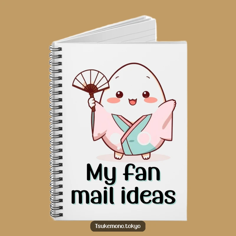 Funny Onigiri Kimono Fan Notebook: Jot Down Cheerful Ideas Gift